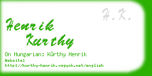 henrik kurthy business card